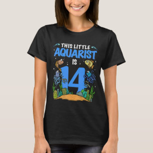 Dieser kleine Aquarist ist 14 Aquarium Geburtstag T-Shirt