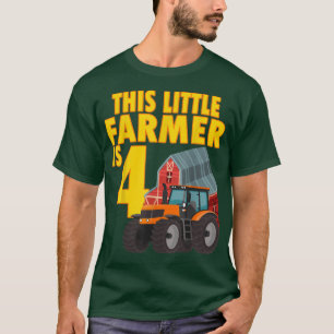 Dieser kleine Bauer ist 4 Jahre alt Traktor Birt T-Shirt