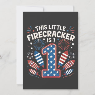Dieser kleine Firecracker ist am 4. Juli zum 1. Ge Einladung