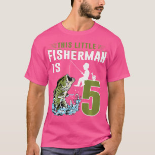 Dieser kleine Fischer ist 5 Jahre alt und 5 Jahre T-Shirt