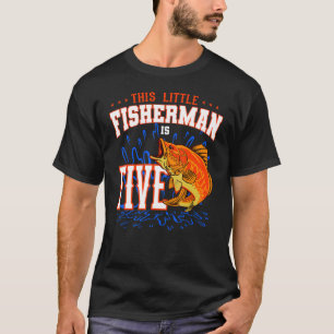 Dieser kleine Fischer ist fünf Geburtstagsfeiern T-Shirt