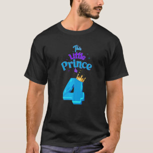 Dieser kleine Prinz ist 4 Geburtstag König 4 Jahre T-Shirt