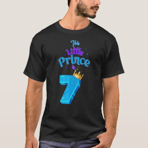 Dieser kleine Prinz ist 7 Geburtstag König 7 Jahre T-Shirt