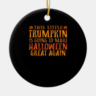 Dieser kleine Trumpkin wird Halloween GR Keramik Ornament