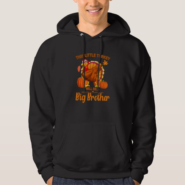 Dieser kleine Truthahn wird ein Big Brother Fall S Hoodie (Vorderseite)