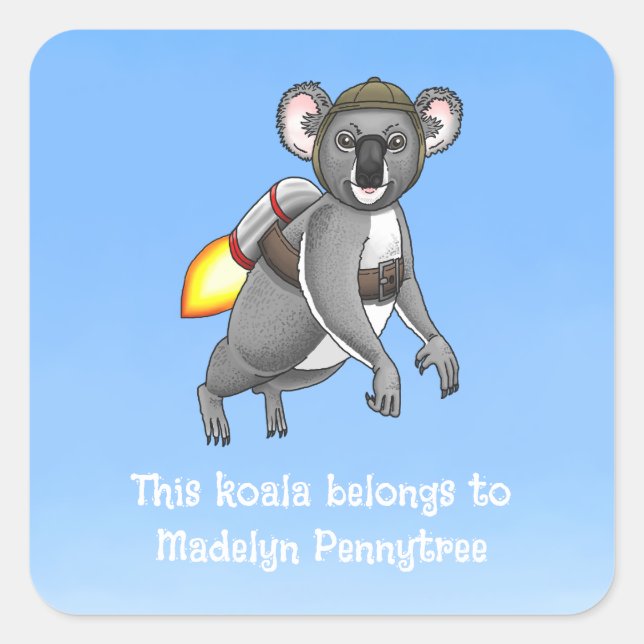 Dieser Koala gehört zu Quadratischer Aufkleber (Vorderseite)