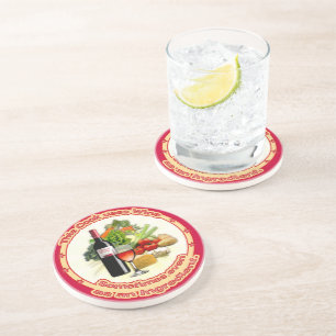 Dieser Koch verwendet Wein Sandstein Untersetzer