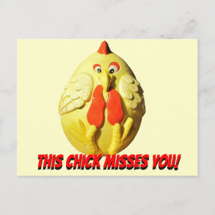 Dieser Küken Misses You Funny Chicken Postkarte