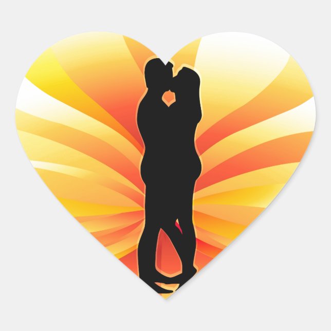 Dieser Kuss... Herz-Aufkleber (Vorderseite)