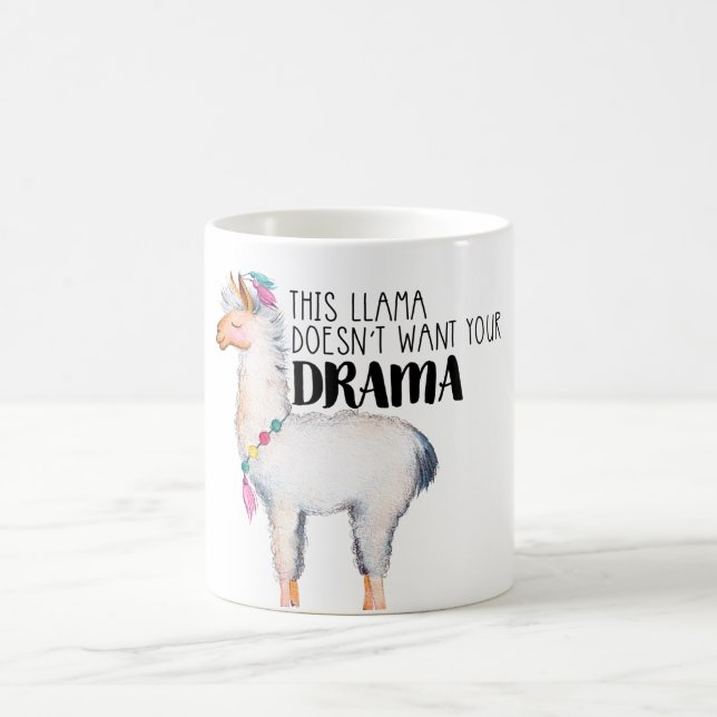 Dieser Lama Will deine Drama-Tasse nicht Tasse (Mittel)