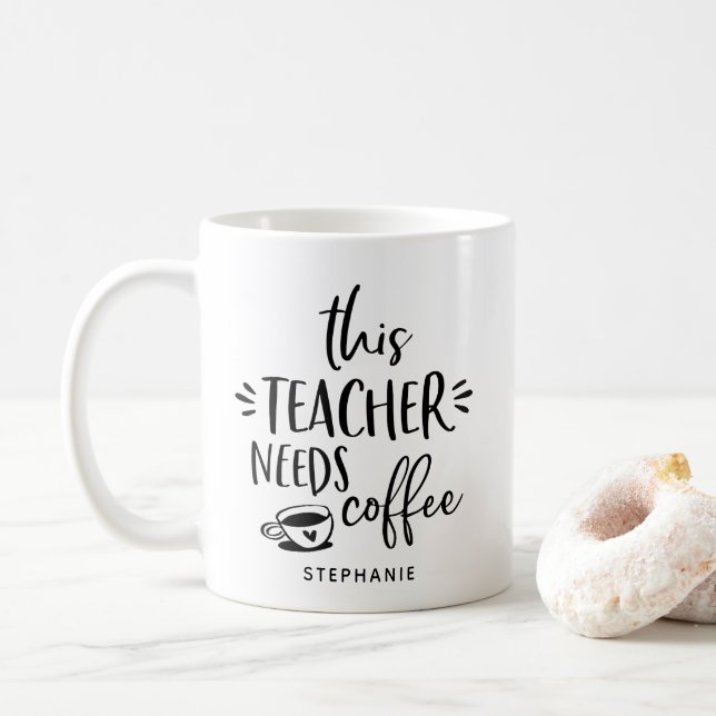 Dieser Lehrer benötigt ein individuelles Kaffeekon Kaffeetasse (Mit Donut)