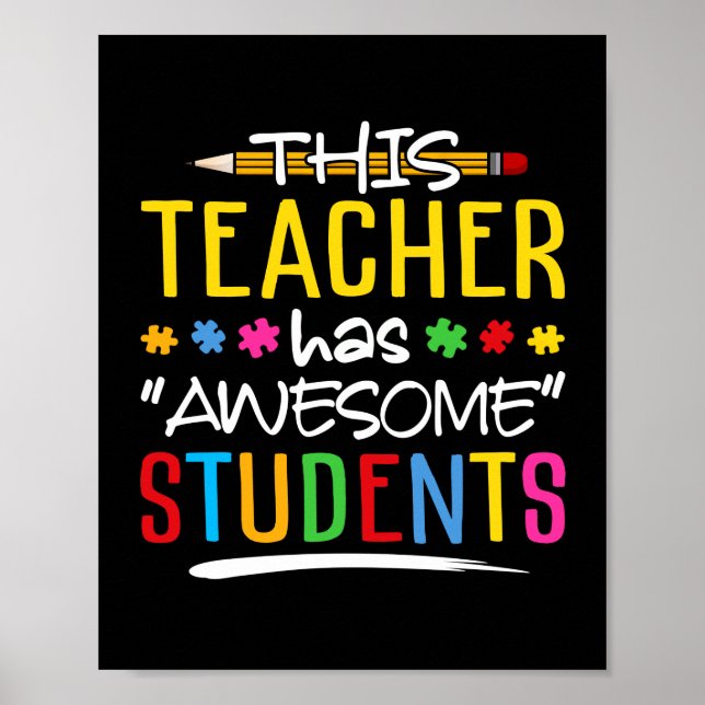 Dieser Lehrer hat Phantastischen Schüler Poster (Vorne)