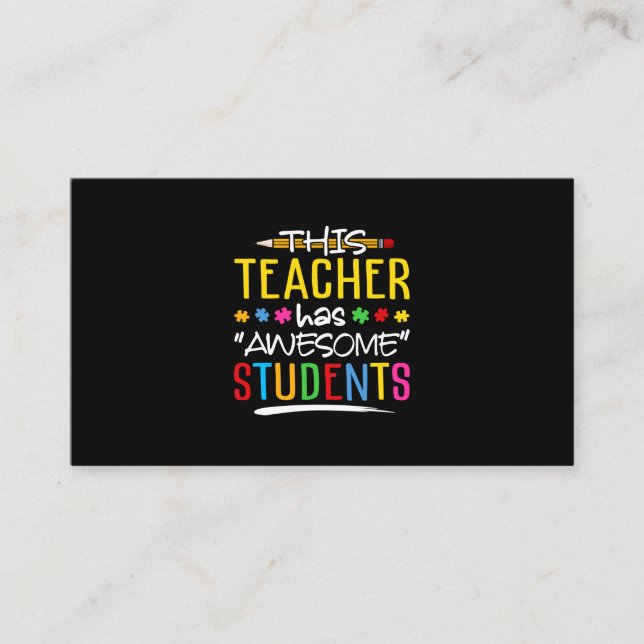 Dieser Lehrer hat Phantastischen Schüler Visitenkarte (Vorderseite)