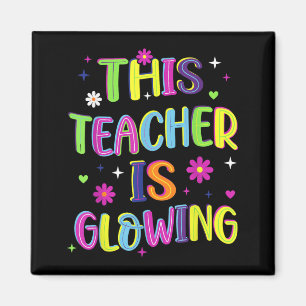 Dieser Lehrer strahlt lustig groovy letzter Tag Magnet