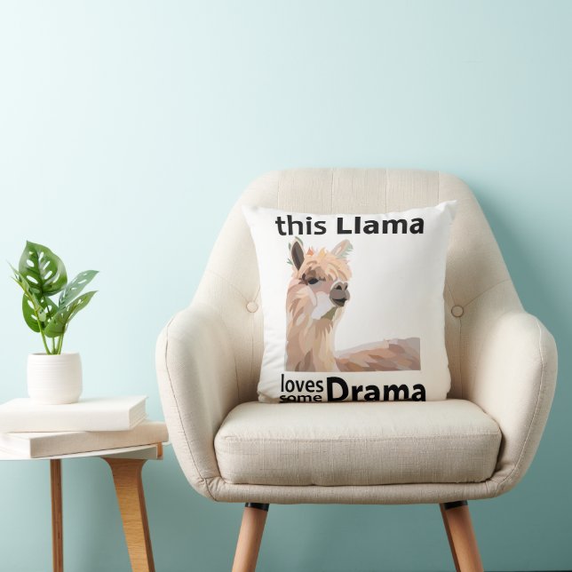 Dieser Llama Lieben einige Drama Funny Llama Kissen (Stuhl )