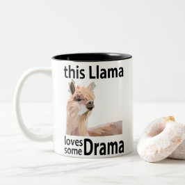 Dieser Llama Lieben einige Drama Funny Llama Zweifarbige Tasse