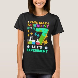 Dieser Mad Scientist ist 7 Jahre alt 7. Geburtstag T-Shirt