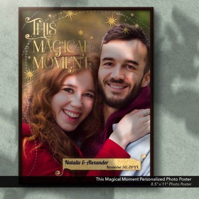 Dieser magische Moment Personalisiert Foto 8,5 x 1 Poster (This Magical Moment Photo Poster: 8.5"x11" Personalized Picture Poster with Names and Date.)