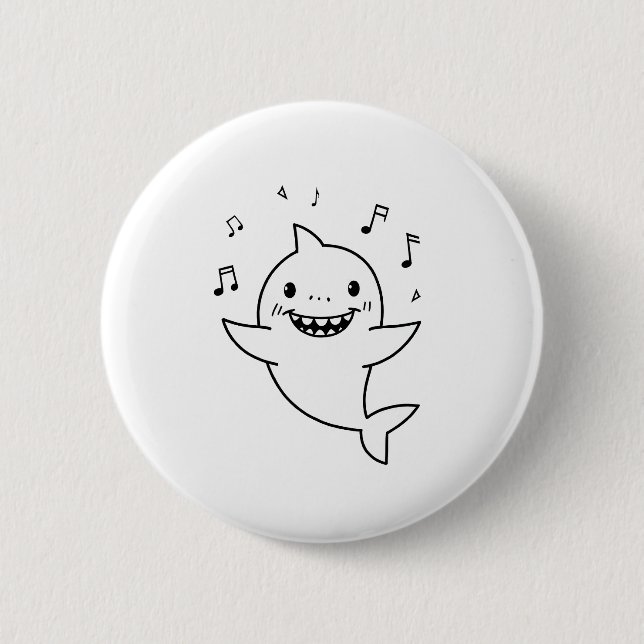 Dieser Mama Shark Button wird jeden singen lassen (Vorderseite)