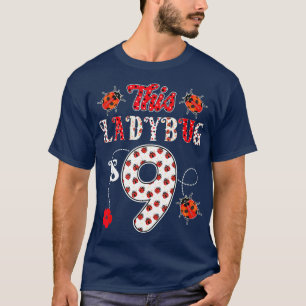 Dieser Marienkäfer ist 9 Jahre alt 9. Geburtstag M T-Shirt