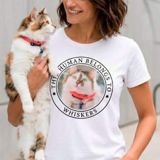 Dieser Mensch gehört zum Pet Custom Foto & Name T-Shirt