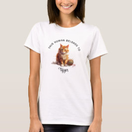 Dieser Mensch gehört zur Personalisierten Katze T-Shirt