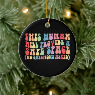 Dieser Mensch wird ein sicheres, schwules Homosexu Keramik Ornament