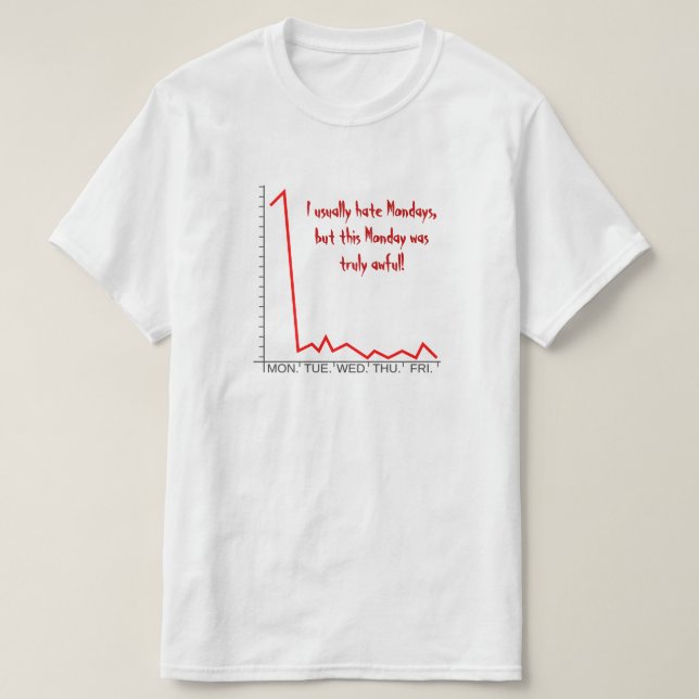"Dieser Montag war wirklich schrecklich!" T-Shirt (Design vorne)
