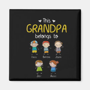 Dieser Opa gehört Niedlichen Personalisierten Fami Magnet