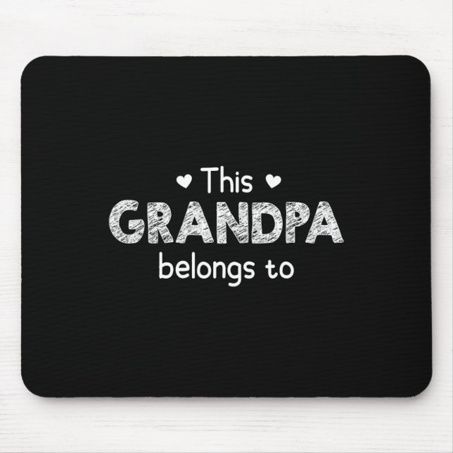 Dieser Opa gehört zu - Mit anpassbarem Bereich für Mousepad (Vorne)