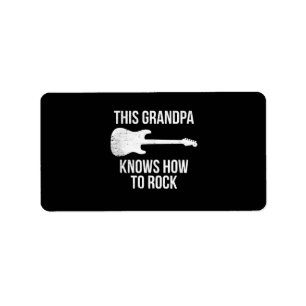 Dieser Opa kennt den Gitarrenrock-Musiker Adressaufkleber