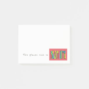 Dieser Ort läuft auf "Beach Time Post-it Notes" Klebezettel