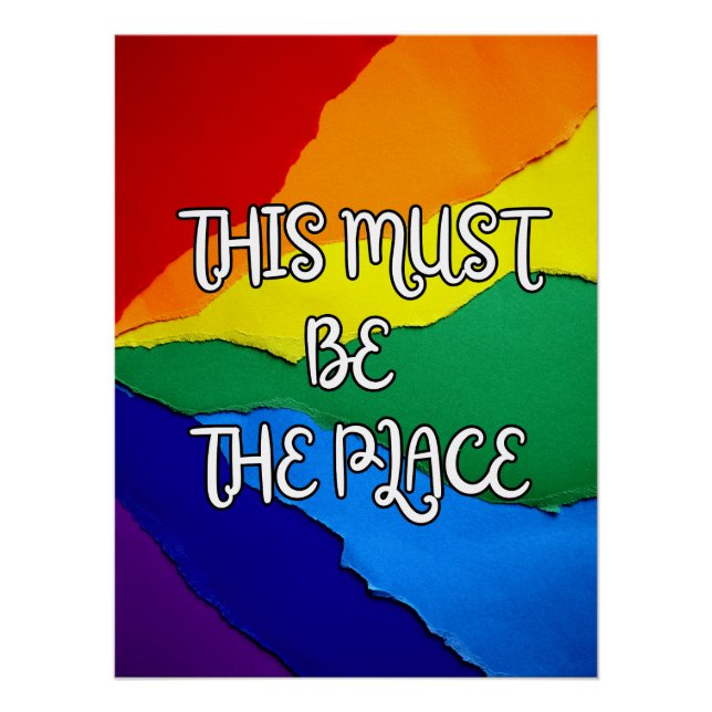 Dieser Ort muss es sein Regenbogen Poster (Vorderseite)