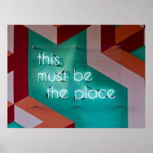 Dieser Ort muss es sein Typografisches Bild Wort T Poster