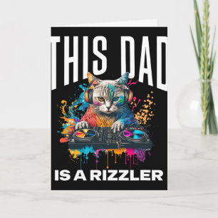 Dieser Papa hat Rizz Cool Dj Cat Rizzler Dad Vater Karte