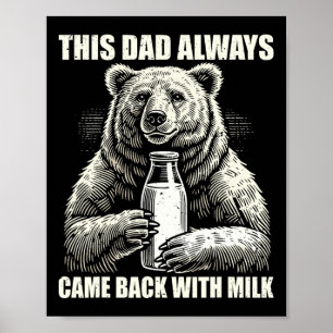 Dieser Papa kam immer mit Milch zurück Lustiger Va Poster