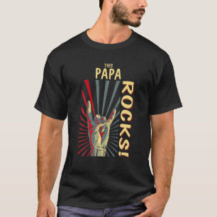 Dieser Papa Rocks Vintage Retro Konzert 70er 80er T-Shirt