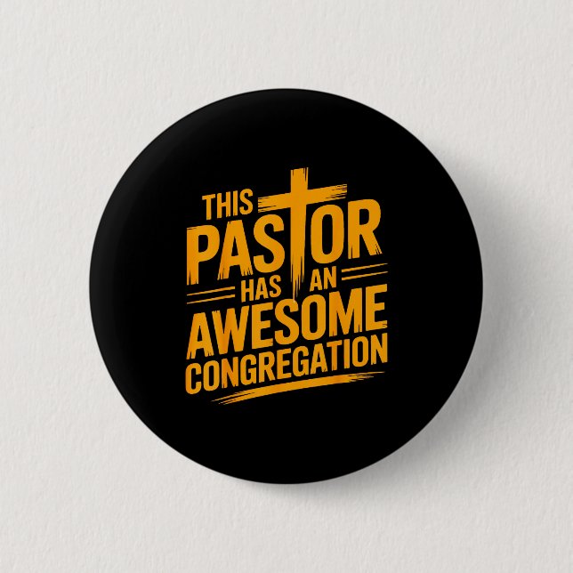 Dieser Pastor hat eine großartige christliche Geme Button (Vorderseite)