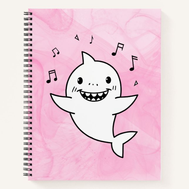 Dieser Personalisierte Mama-Hai wird Wellen machen Notizbuch (Vorderseite)