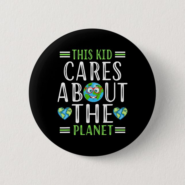 Dieser Planet der Kinderwagen Rette Welt-Stunde-Ku Button (Vorderseite)