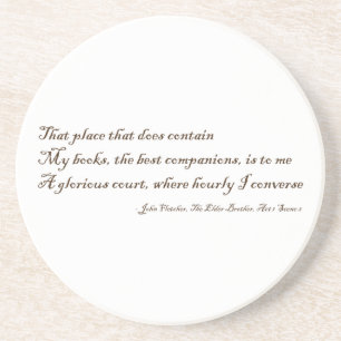 Dieser Platz, der meine Bücher enthält Sandstein Untersetzer