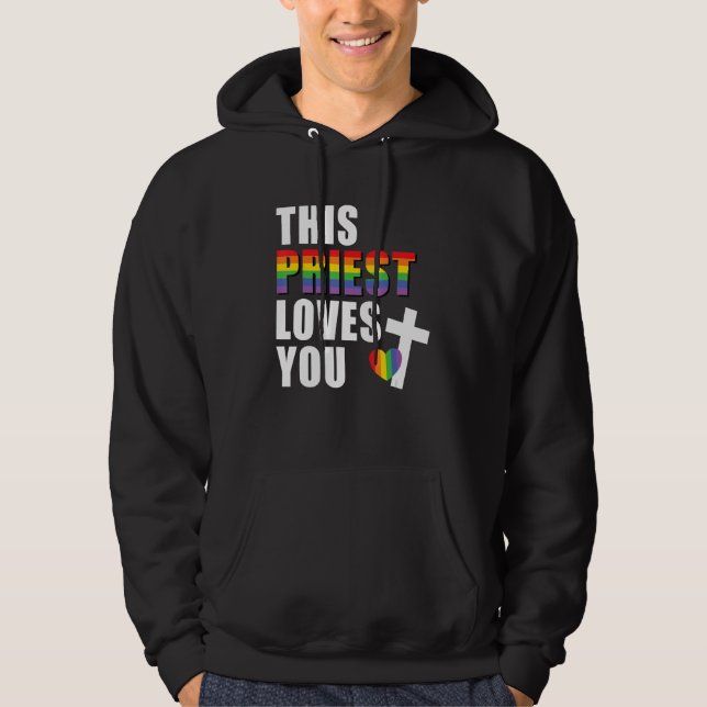 Dieser Priester Lieben Sie LGBTQ Allily Religious  Hoodie (Vorderseite)