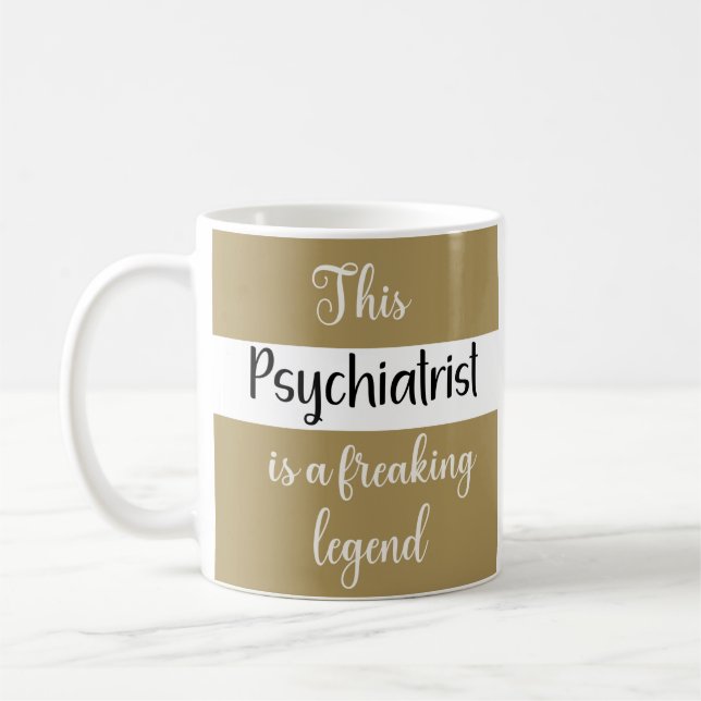 Dieser Psychiater ist ein frisches Legend-Funny-Ge Kaffeetasse (Links)