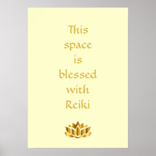 Dieser Raum ist mit Reiki gesegnet Poster