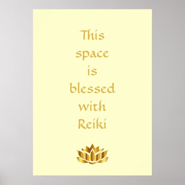 Dieser Raum ist mit Reiki gesegnet Poster (Vorne)