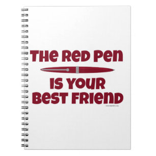 Dieser Red Pen Best Friend Editing Slogan Notizblock