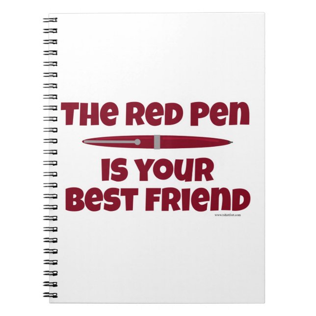 Dieser Red Pen Best Friend Editing Slogan Notizblock (Vorderseite)
