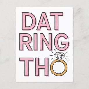 Dieser Ring ist lustige Hochzeitsverlobung Ehe Postkarte
