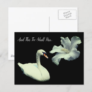Dieser Schwan wird auch vorübergehen Inspirierend Postkarte