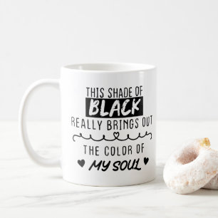 Dieser Schwarzton bringt die Farbe richtig zur Gel Kaffeetasse